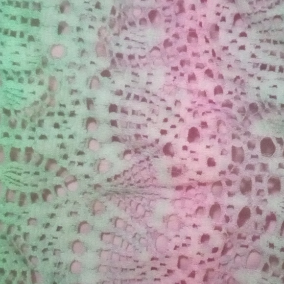 Victoria's Secret Itsy culotte pink green teal bikini with full coverage on t - Picture 9 of 9